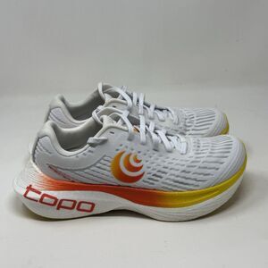 Topo Athletic Specter 2 Shoes Womens 7.5 White Orange Mesh Running 5mm Drop